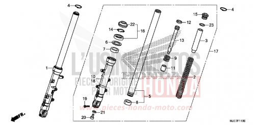GABEL, VORNE CBR650FAJ de 2018